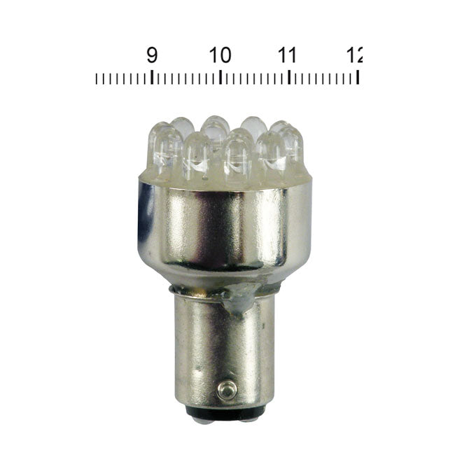 Taillight LED bulb, BAY15D socket. Red light emitting