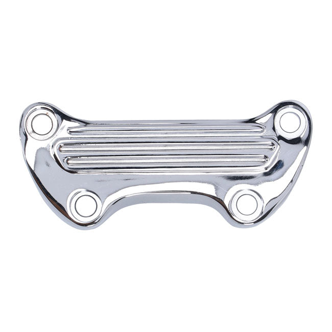 Handlebar top clamp, without skirt — Various 73-23 Big Twin; XL Sportster (Excl. FLT/Touring). With 1" diameter bars