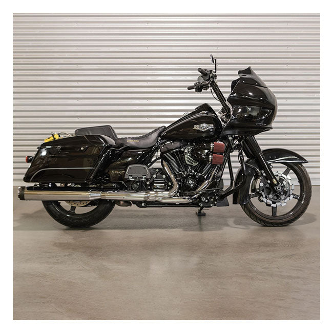 S&S, tuned induction air cleaner kit. Black — 18-24 (NU) Softail; 17-25 Touring (excl. Twin Cooled or models with fairing lowers/speaker pods; 24-25 FLHX; 2025 FLHXU; 24-25 FLTRX; 23-25 FLHXSE; 23-25 FLTRXSE); 17-25 Trikes