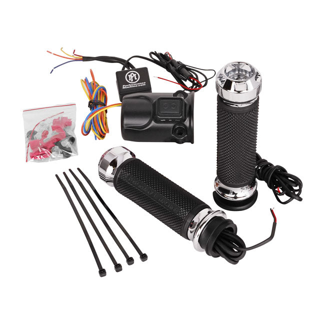 PM, Apex heated grips. Chrome — 15-23 FLTRX (e-throttle); excl. other H-D models
