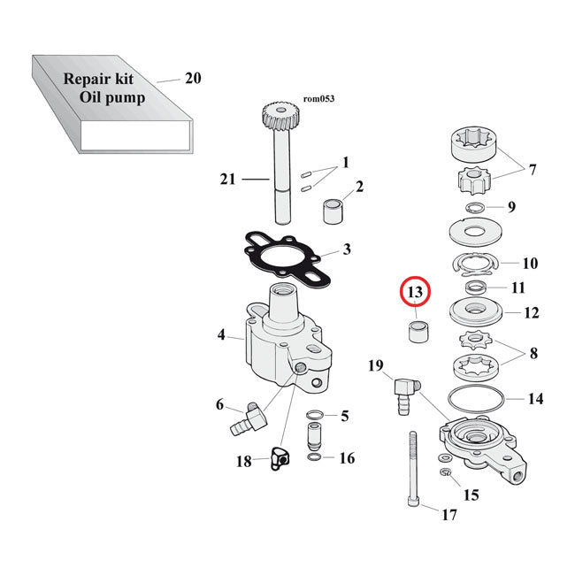 Bushing, oil pump cover