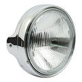 LTD style 7" H4 headlamp. side mount. Chrome