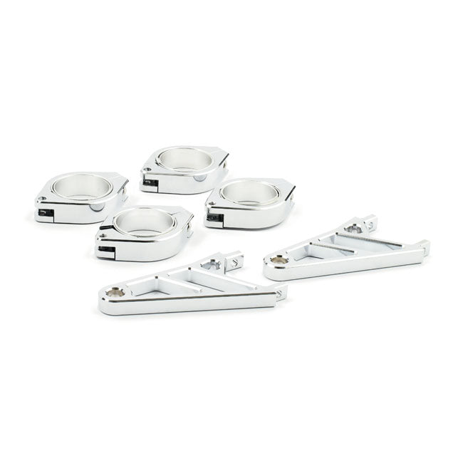 Fingers, adj. headlamp bracket assembly 42-43mm. Chrome