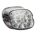 Laydown ''shark tooth'' spider LED taillight. Light smoke lens