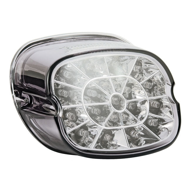 Laydown ''shark tooth'' spider LED taillight. Light smoke lens