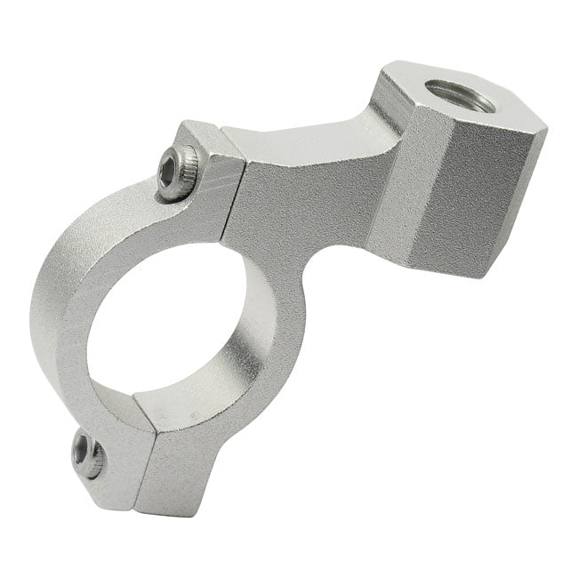 Cnc mirror clamp 10mm threaded. Silver