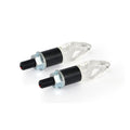 Crystal, LED turn signal set. Black stem