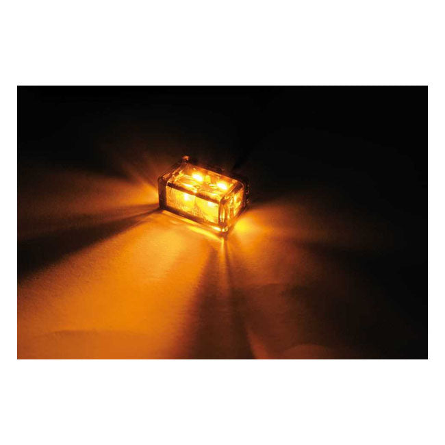 Cube-V mini turn signals 2 LEDs. Smoke lens — Universal