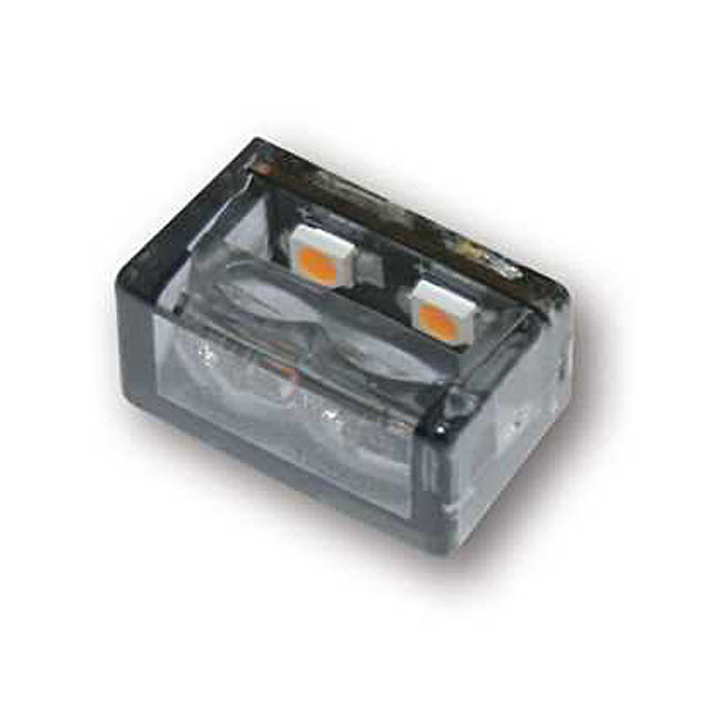 Cube-V mini turn signals 2 LEDs. Smoke lens — Universal