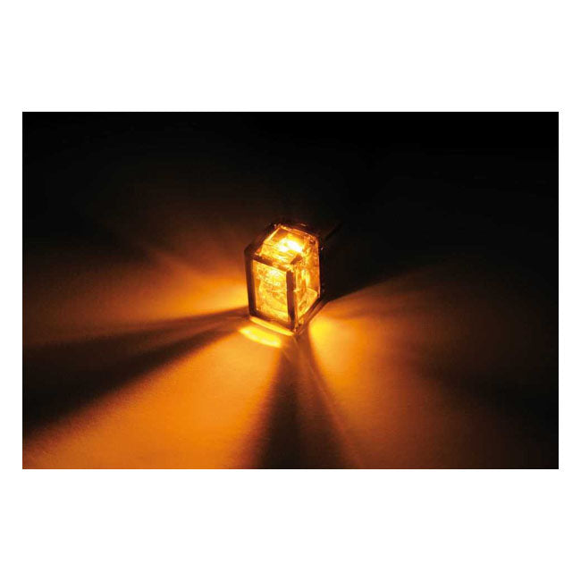 Cube-V mini turn signals 2 LEDs. Smoke lens — Universal