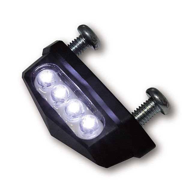 LED license plate light quadro, black. ECE appr.