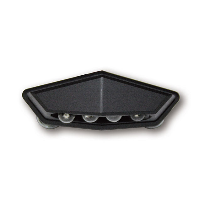 LED license plate light quadro, black. ECE appr.