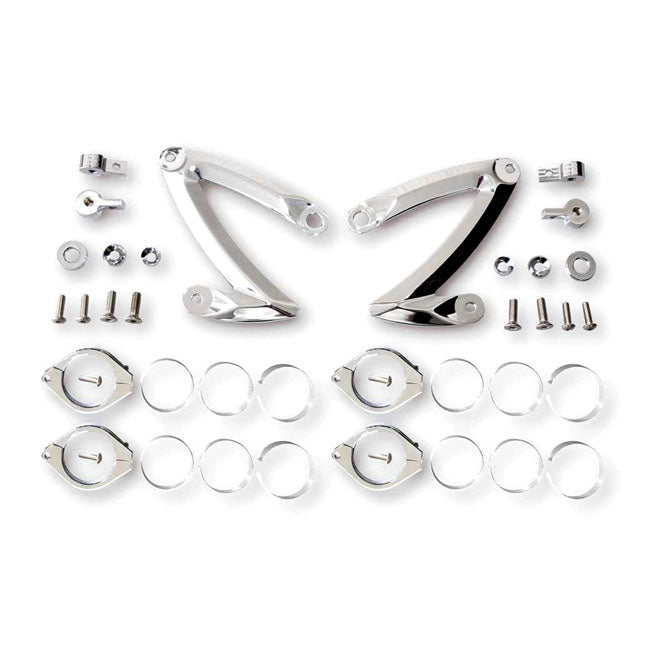 Headlamp bracket Z-style. Chrome. 42-43mm