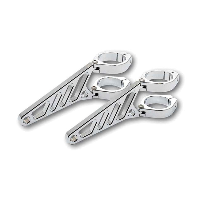 Fingers, adj. headlamp bracket assembly long 38-41mm. Chrome