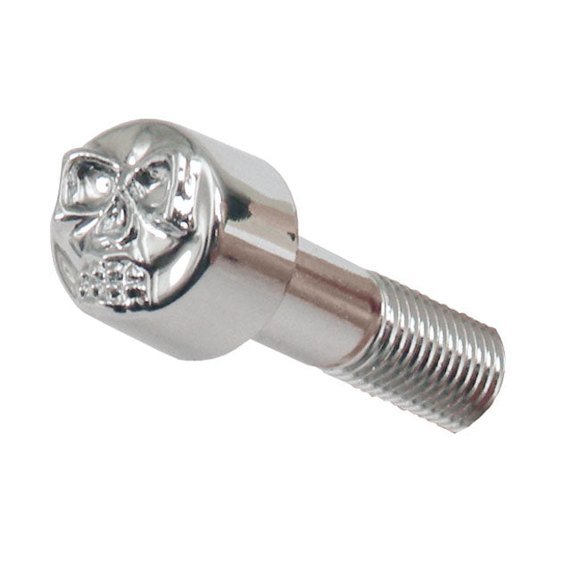 Chrome head bolt cover with skull — 943592
