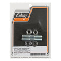 Colony, fork axle cap stud set. Hex — 73-87 FX; FXR; XL Sportster; L77-84 FL; 80-86 FXWG; 84-05 Softail; 93-05 FXDWG; 80-13 FLT/Touring (NU)