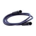 Universal 40" spark plug wire set. Cotton cloth blue/red