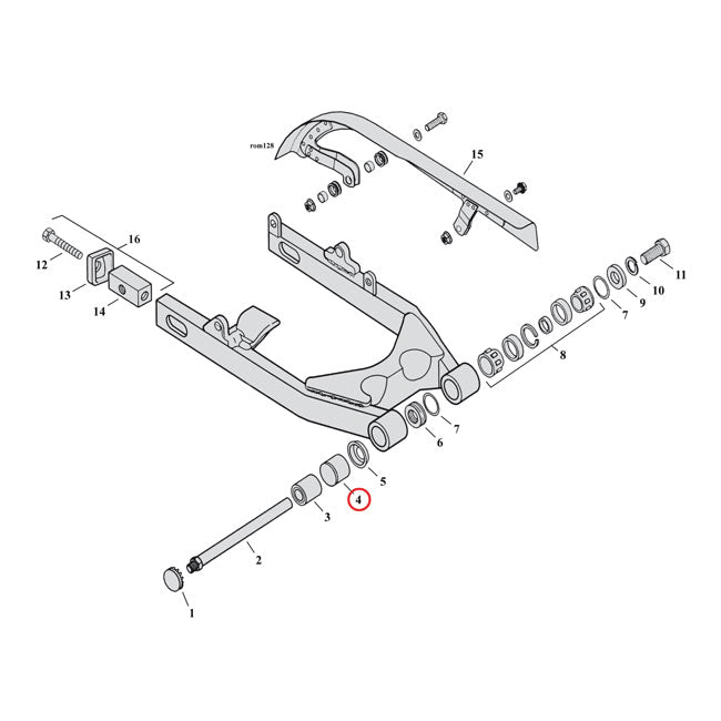 Bushing, swingarm — 91-17 Dyna (NU)