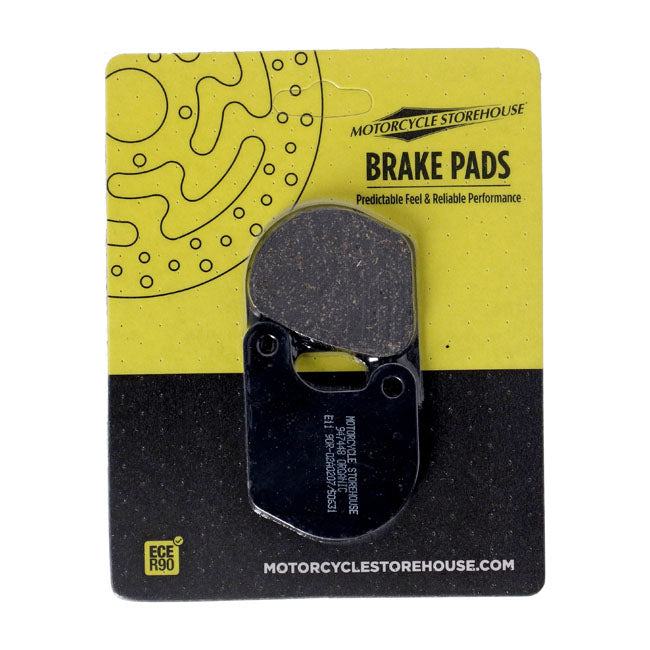 MCS, brake pads front. Organic — Front: 77-83 FX; 80-83 FXWG; 78-83 XL Sportster (NU)