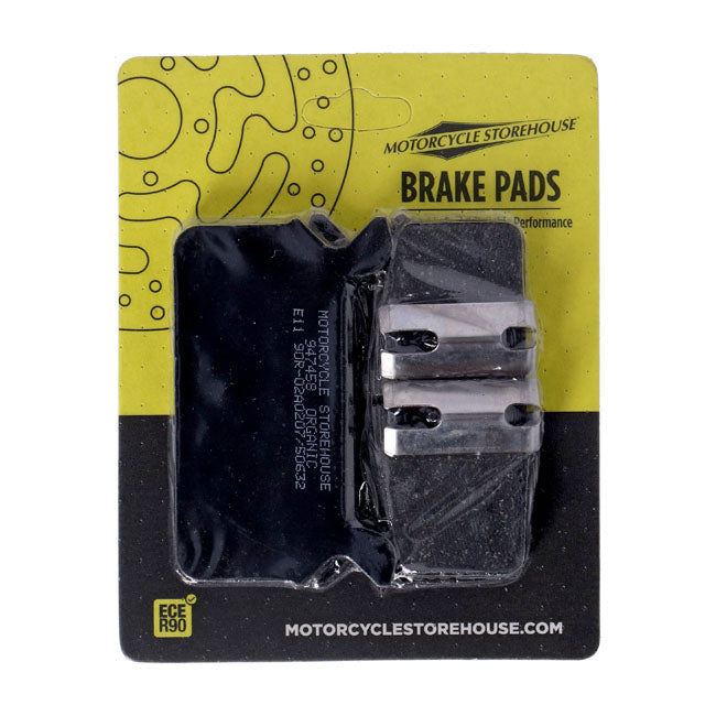 MCS, brake pads rear. Organic — Rear: 86-99 FLT/Touring (NU)