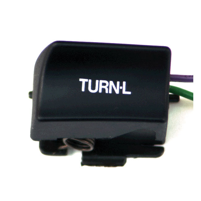 Left turn, handlebar switch. Black — 82-95 H-D (NU)