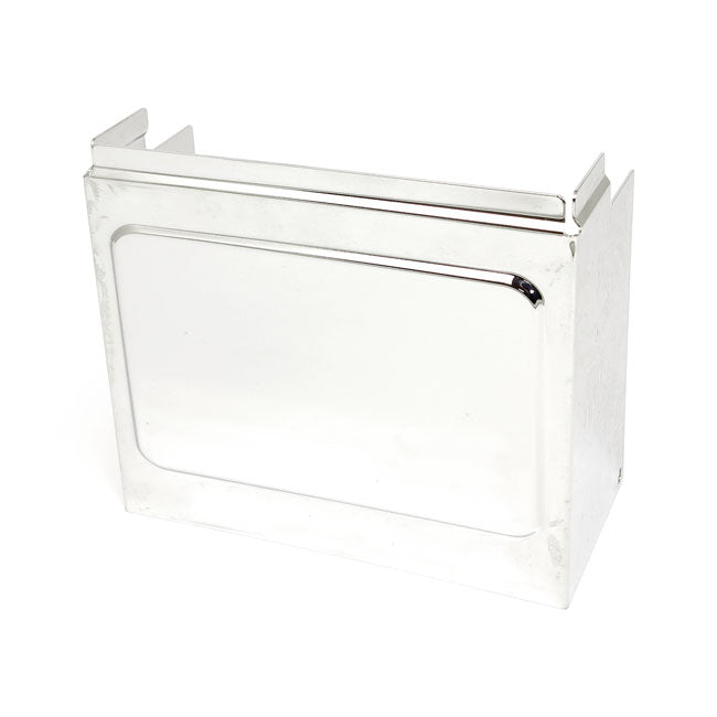 Battery side cover. Chrome — 97-05 Dyna; 97-03 XL Sportster (NU)