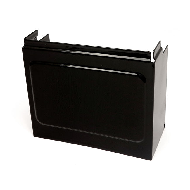 Battery side cover. Black — 97-05 Dyna; fits 97-03 XL Sportster models in custom applications (NU)