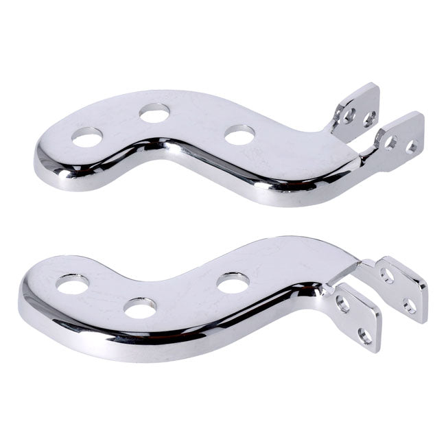 Passenger foot peg bracket kit. Chrome