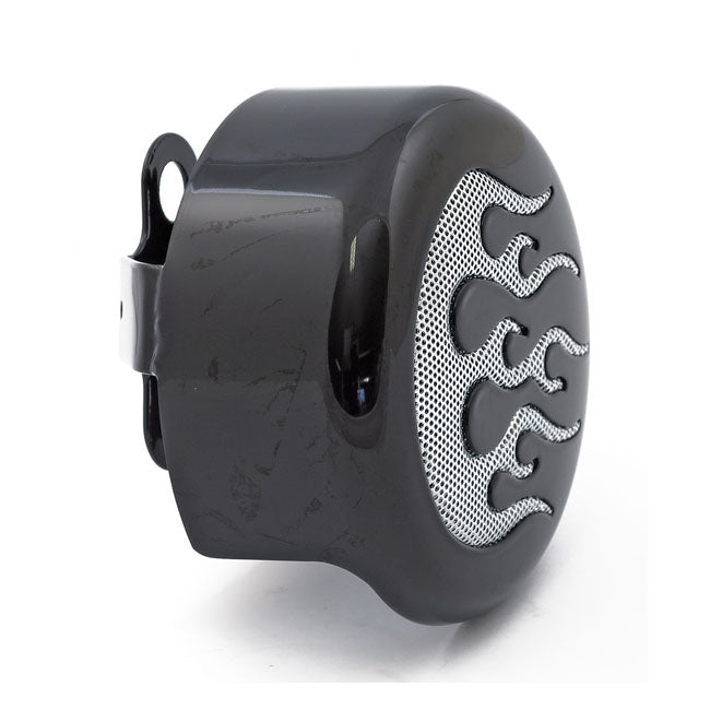 C-Round, horn cover. Flame — 93-25 H-D with side mounted horn