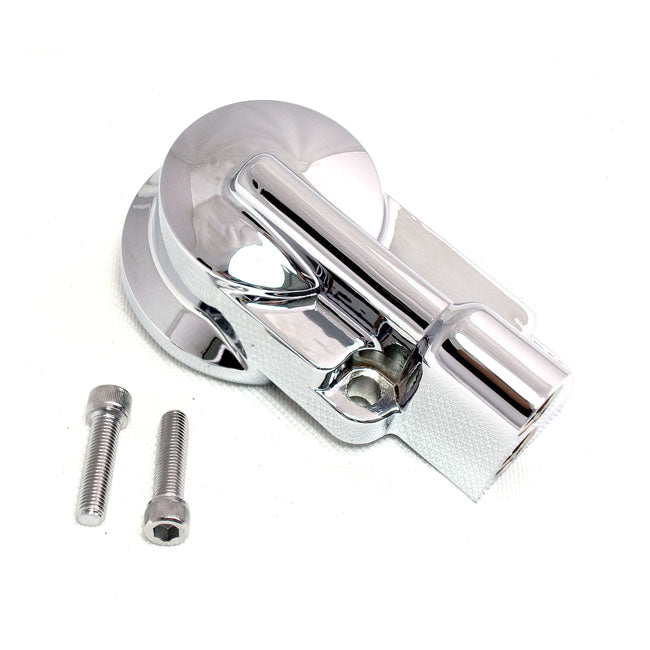 Oil filter mount bracket kit. Chrome — 92-99 Evo Big Twin (NU)