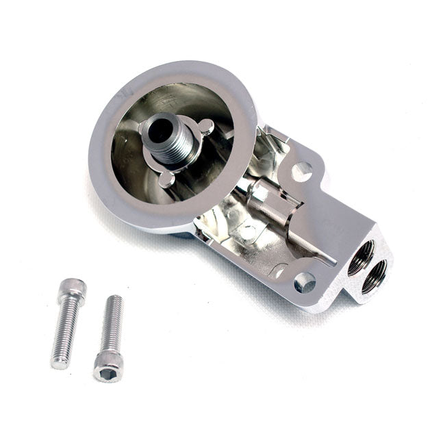 Oil filter mount bracket kit. Chrome — 92-99 Evo Big Twin (NU)