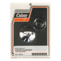 Colony, fork stem bolt kit. Chrome — 57-77 XL Sportster without steering damper (NU)
