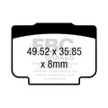 EBC Double-H Sintered brake pads — Rear: BMW : 17-18 S 1000 RR HP4 Race K60