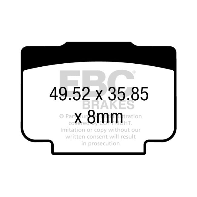 EBC Double-H Sintered brake pads — Rear: BMW : 17-18 S 1000 RR HP4 Race K60
