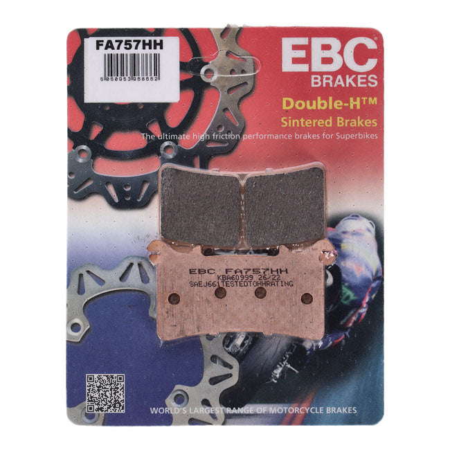 EBC Double-H Sintered brake pads — Front: BMW : 21 M 1000 RR M Sport; 21 S 1000 RR RR / RR Sport K67 Front: Honda: 20-21 CBR 1000 RR-R SP Fireblade (ABS Nissin Calipers )