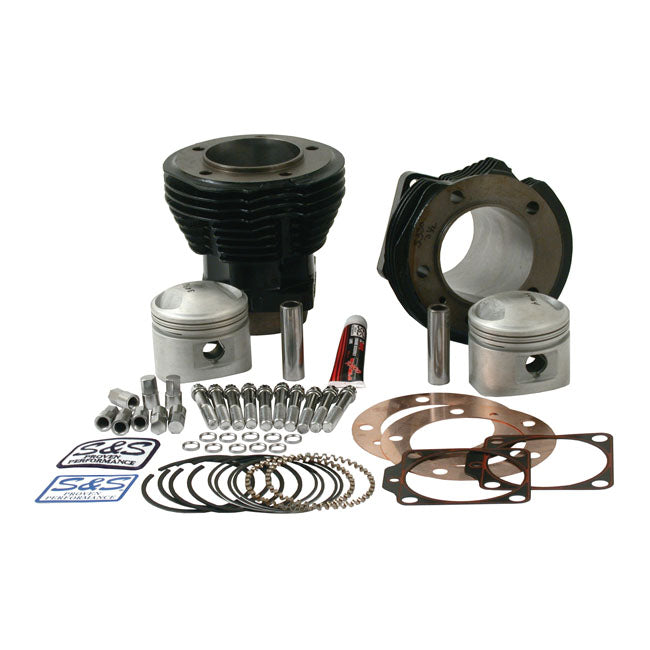 S&S, 3-1/2" cylinder & piston kit — 66-E78 74" (1200cc) Shovel (NU). With stock 3-31/32" stroke