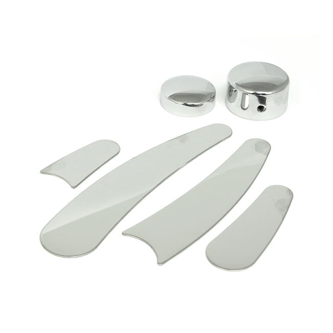 Frame inserts rear & swingarm pivot bolt covers — 00-07 FLSTF; FLSTN; FXSTD (excl. FXSTDSE)