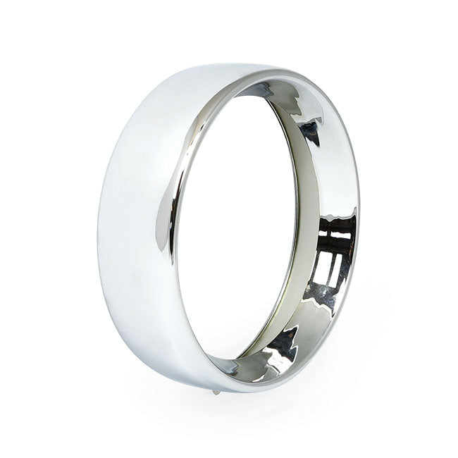 Recessed trim ring. 7" headlamp. Chrome — 94-17 (NU) FLS/S/TF/TFB/TFBS; FLSTN; 15-24 FLRT Freewheeler Trike