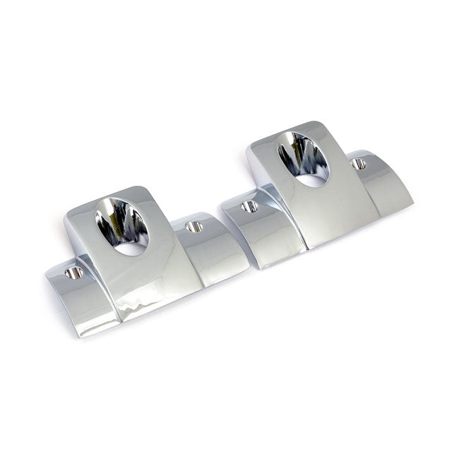 Head bolt bridge cover set. Smooth, chrome — 04-22 XL Sportster (NU)