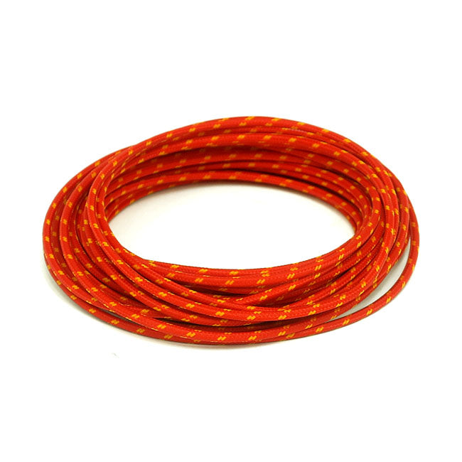 Classic cloth covered wiring, 25ft. roll. Red/yellow