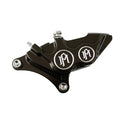 PM, 4-p 137x4b caliper. Bolt-on, 11.5" left front. Black CC — 84-99 Big Twin; XL Sportster (Excl. Springers. all FXR; Dyna and XL Sportster with wire wheels) (NU)