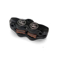 Performance Machine, 4-piston radial mount caliper. Black CC — 08-25 Touring rear with 929938/929937 bracket; Custom applications front/rear with 108mm mount distance