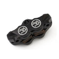 Performance Machine, 4-piston radial mount caliper. Black CC — 952532