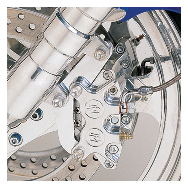 PM, Caliper bracket, 11.5" front left. Polished
