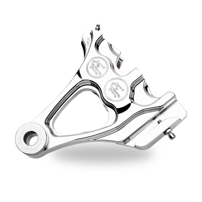 PM, 4-piston one-piece caliper/bracket, rear. Chrome — 00-07 Softail (with 150mm tire) (NU)