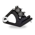 PM, 4-piston one-piece caliper/bracket, rear. Black CC — 87-99 Softail with stock tire (NU)