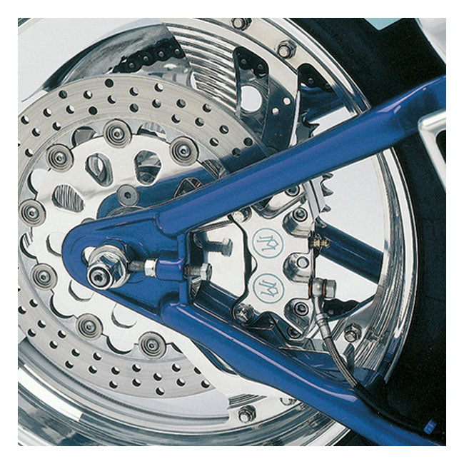 PM, Rear caliper bracket, 11.5". Polished