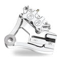 PM, Rear 4-p caliper bracket, 11.5". Chrome — 91-99 Dyna (NU)
