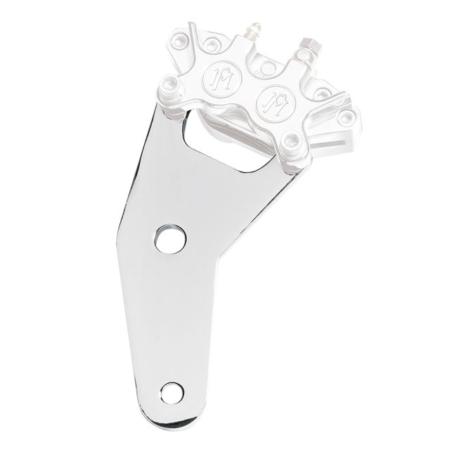 PM, Rear 4-p caliper bracket, 11.5". Chrome — 73-86 4-speed FL; FX (Excl. FLT/Touring; FXR); 73-86 4-speed FL; FX (Excl. FLT/Touring; FXR); Custom applications with 11.5" rotor and 3/4" axle (NU)