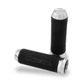 Performance Machine, Elite handlebar grip set. Chrome — 74-22 H-D with single or dual throttle cables (Excl. Street) (NU)